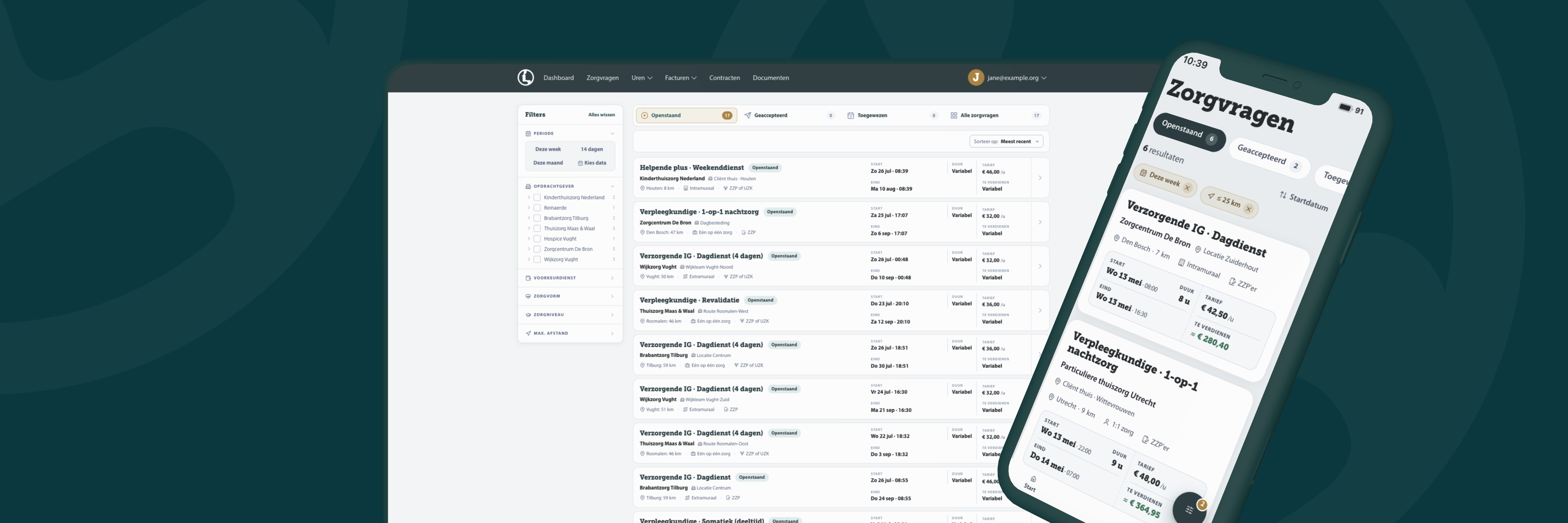 MAAN Zorgbemiddeling — mobiele app